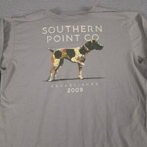 Southern Point Co Shirt Mens XL Gray Pointer Dog Graphic Peruvian Cotton Tee